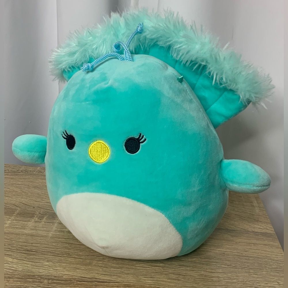 Squishmallow Tiff the teal peacock 8”